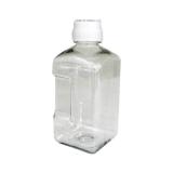 无菌方形培养基瓶，PETG（聚对苯二甲酸乙二醇酯共聚物）；白色高密度聚乙烯螺旋盖，1000ml容量；24/pk；24/CS