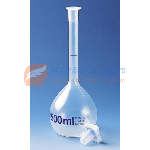 容量瓶，PMP材质，250 ml，NS 19/26，PP瓶塞